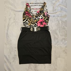 Dots Dress With Belt